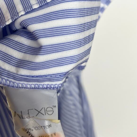 Alexis Womens Juniper Off The Shoulder Bell Sleeve Top XS Blue White Stripe - Picture 8 of 9